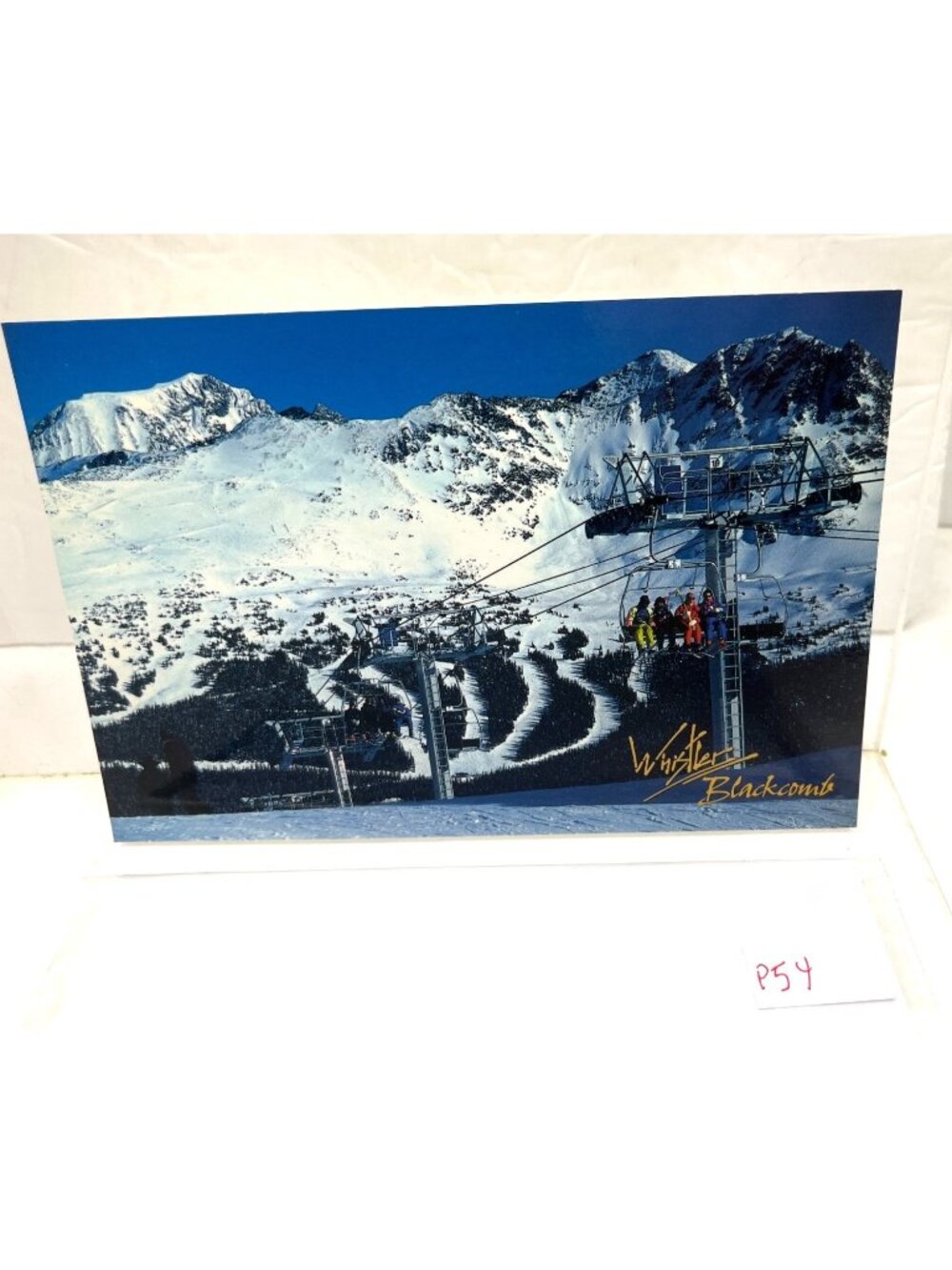 Whistler Blackcomb Postcard W/ Harmony Express Lift & Wedge Mountain View Canada
